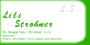 lili strohner business card